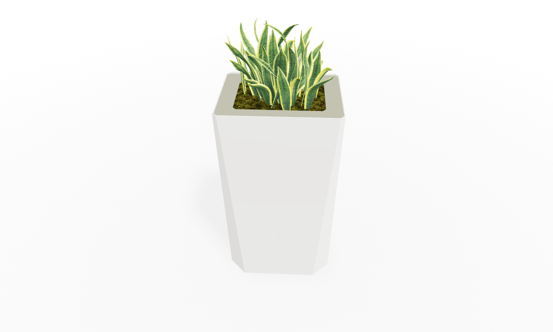 Magnuson KST - 1814L - H - PL High Kastan Rectangular Painted Steel Planter with Aluminum Top and Sealed Internal Liner (MAG - KST - 1814L - H - PL - XXX) - SchoolOutlet