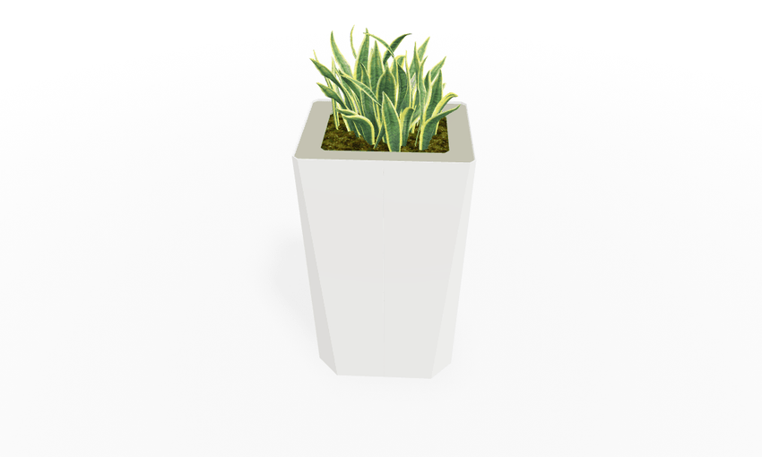 Magnuson KST - 1814L - H - PL High Kastan Rectangular Painted Steel Planter with Aluminum Top and Sealed Internal Liner (MAG - KST - 1814L - H - PL - XXX) - SchoolOutlet