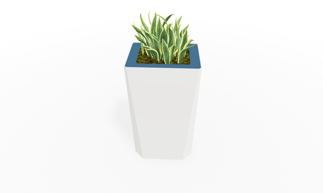 Magnuson KST - 1814L - H - PL High Kastan Rectangular Painted Steel Planter with Aluminum Top and Sealed Internal Liner (MAG - KST - 1814L - H - PL - XXX) - SchoolOutlet
