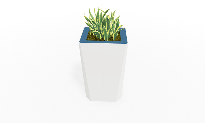 Magnuson KST - 1814L - H - PL High Kastan Rectangular Painted Steel Planter with Aluminum Top and Sealed Internal Liner (MAG - KST - 1814L - H - PL - XXX) - SchoolOutlet