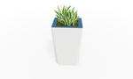 Magnuson KST - 1814L - H - PL High Kastan Rectangular Painted Steel Planter with Aluminum Top and Sealed Internal Liner (MAG - KST - 1814L - H - PL - XXX) - SchoolOutlet