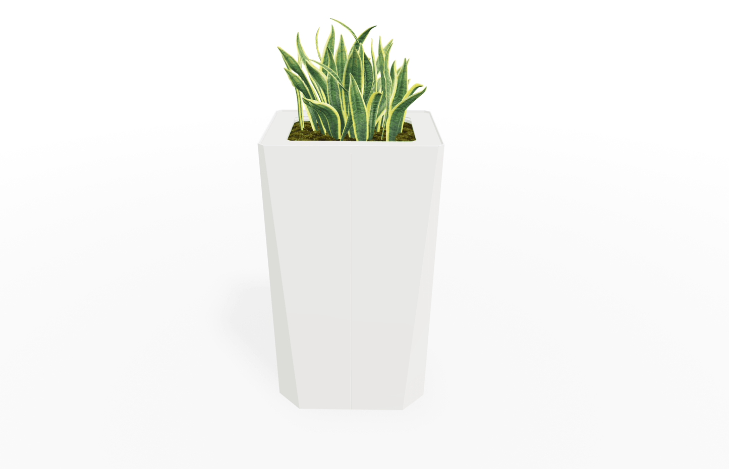 Magnuson KST - 1814L - H - PL High Kastan Rectangular Painted Steel Planter with Aluminum Top and Sealed Internal Liner (MAG - KST - 1814L - H - PL - XXX) - SchoolOutlet