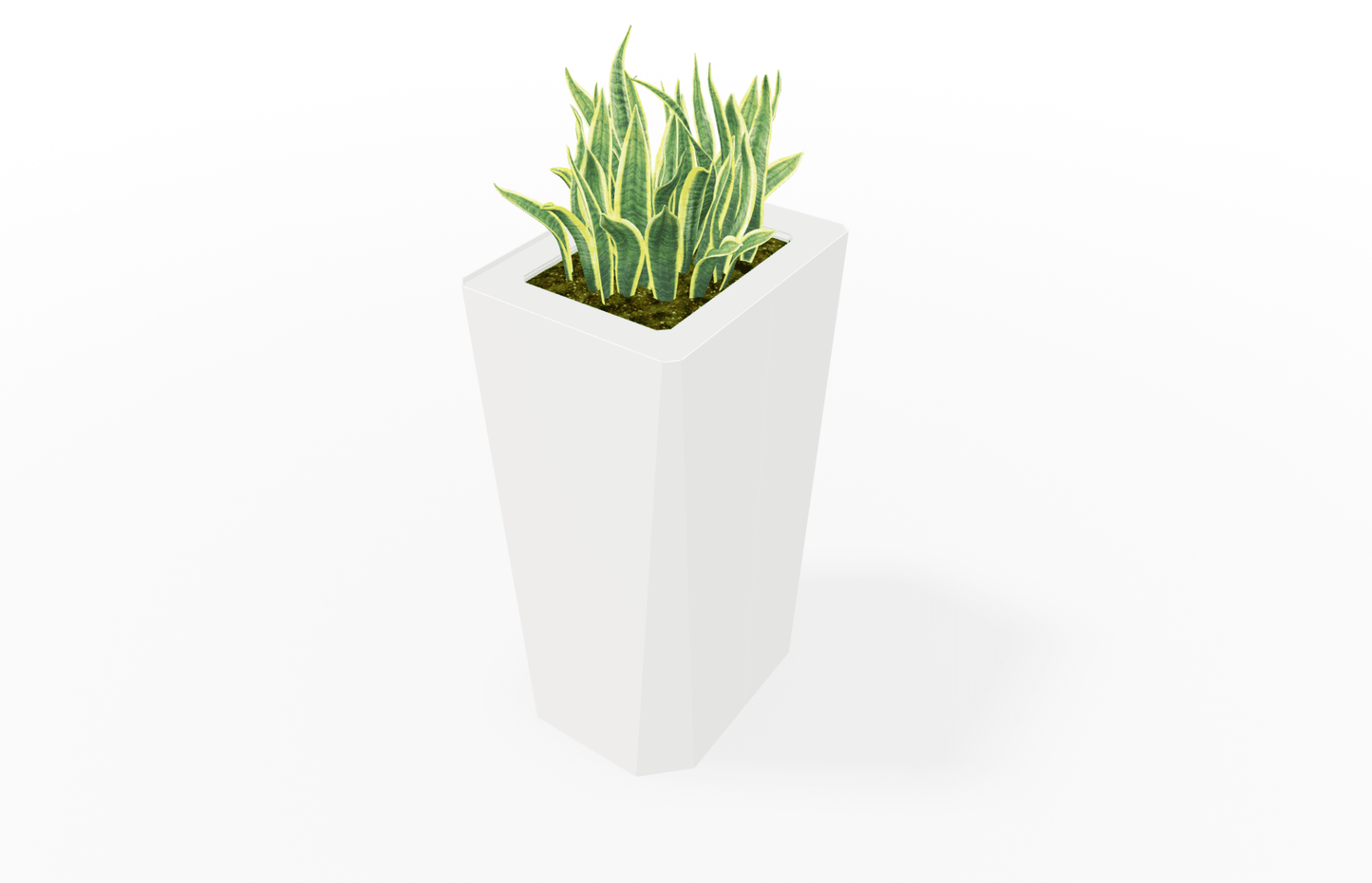 Magnuson KST - 1814L - H - PL High Kastan Rectangular Painted Steel Planter with Aluminum Top and Sealed Internal Liner (MAG - KST - 1814L - H - PL - XXX) - SchoolOutlet