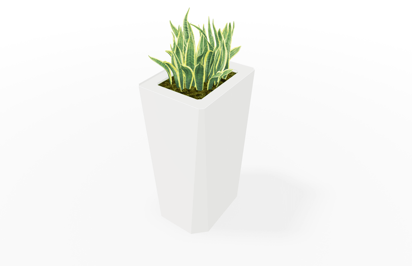Magnuson KST - 1814L - H - PL High Kastan Rectangular Painted Steel Planter with Aluminum Top and Sealed Internal Liner (MAG - KST - 1814L - H - PL - XXX) - SchoolOutlet