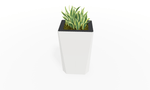 Magnuson KST - 1814L - H - PL High Kastan Rectangular Painted Steel Planter with Aluminum Top and Sealed Internal Liner (MAG - KST - 1814L - H - PL - XXX) - SchoolOutlet