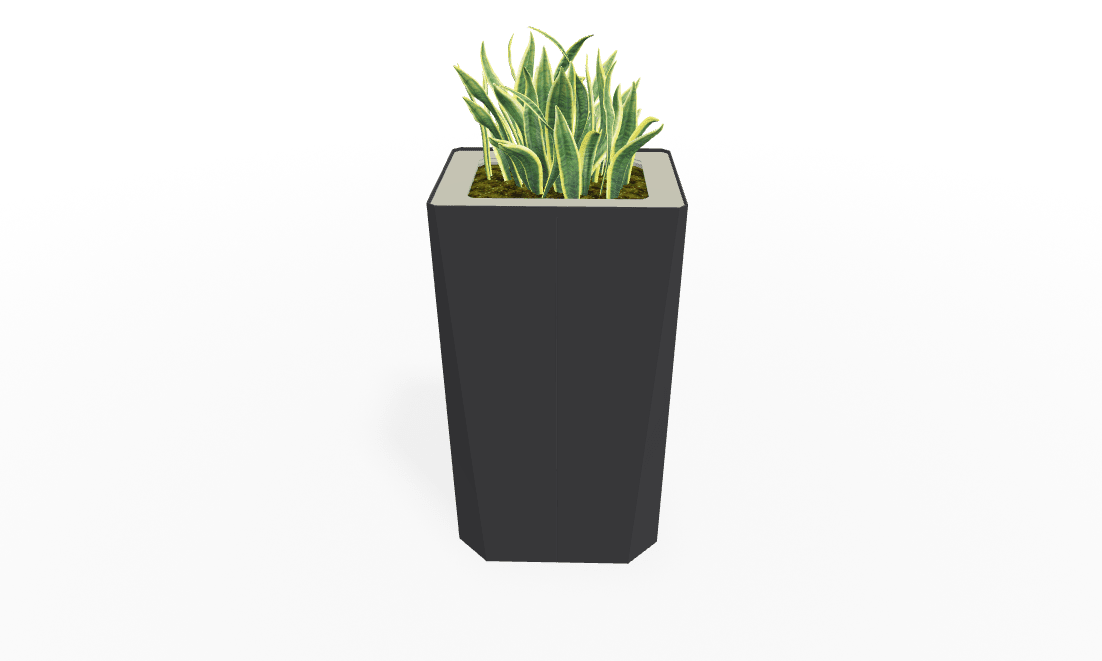 Magnuson KST - 1814L - H - PL High Kastan Rectangular Painted Steel Planter with Aluminum Top and Sealed Internal Liner (MAG - KST - 1814L - H - PL - XXX) - SchoolOutlet