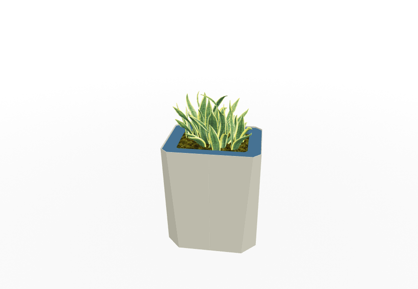 Magnuson KST - 1814L - M - PL Kastan Mid - Height Rectangular Steel Planter with Aluminum Top and Sealed Internal Liner (MAG - KST - 1814L - M - PL - XXX) - SchoolOutlet