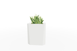 Magnuson KST-1814L-M-PL Kastan Mid-Height Rectangular Steel Planter with Aluminum Top and Sealed Internal Liner (MAG-KST-1814L-M-PL-XXX)