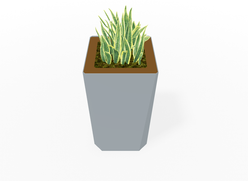 Magnuson KST - 1818L - H - PL High Kastan Square Painted Steel Planter with Aluminum Top and Sealed Internal Liner (MAG - KST - 1818L - H - PL - XXX) - SchoolOutlet