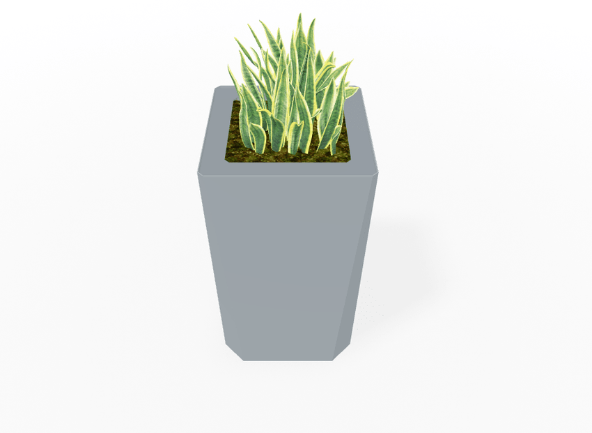 Magnuson KST - 1818L - H - PL High Kastan Square Painted Steel Planter with Aluminum Top and Sealed Internal Liner (MAG - KST - 1818L - H - PL - XXX) - SchoolOutlet