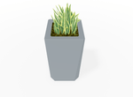 Magnuson KST - 1818L - H - PL High Kastan Square Painted Steel Planter with Aluminum Top and Sealed Internal Liner (MAG - KST - 1818L - H - PL - XXX) - SchoolOutlet