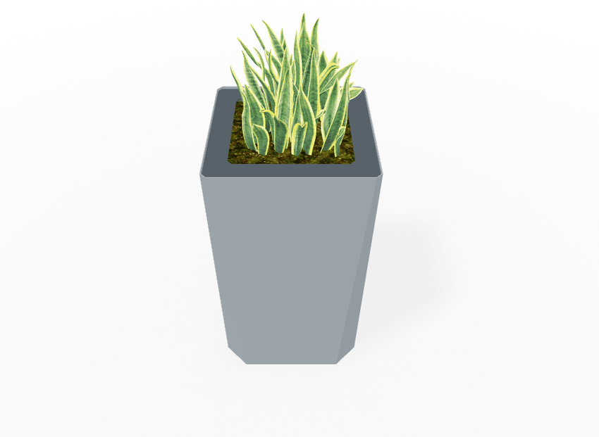 Magnuson KST - 1818L - H - PL High Kastan Square Painted Steel Planter with Aluminum Top and Sealed Internal Liner (MAG - KST - 1818L - H - PL - XXX) - SchoolOutlet