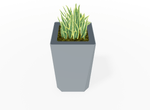 Magnuson KST - 1818L - H - PL High Kastan Square Painted Steel Planter with Aluminum Top and Sealed Internal Liner (MAG - KST - 1818L - H - PL - XXX) - SchoolOutlet