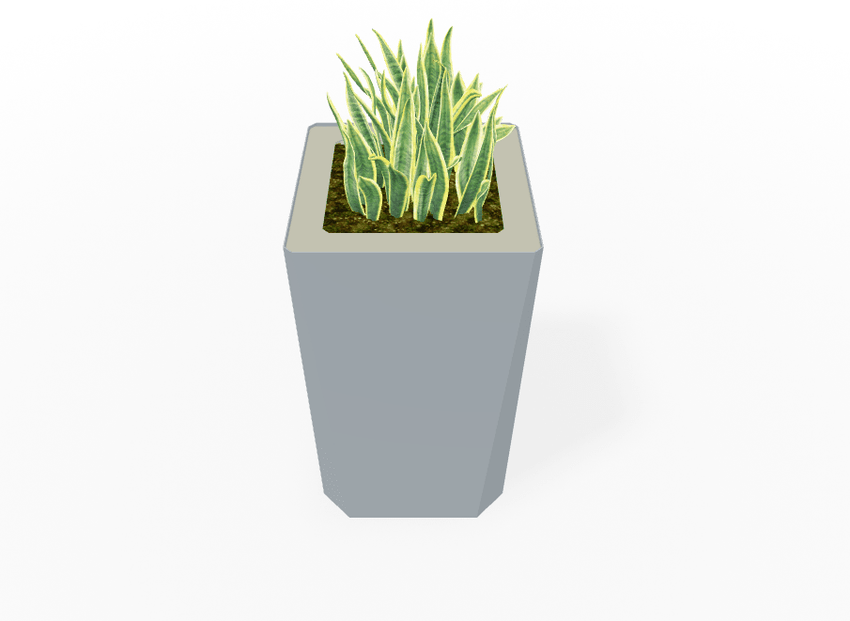Magnuson KST - 1818L - H - PL High Kastan Square Painted Steel Planter with Aluminum Top and Sealed Internal Liner (MAG - KST - 1818L - H - PL - XXX) - SchoolOutlet