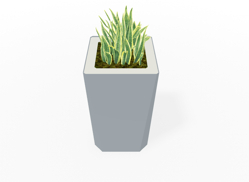 Magnuson KST - 1818L - H - PL High Kastan Square Painted Steel Planter with Aluminum Top and Sealed Internal Liner (MAG - KST - 1818L - H - PL - XXX) - SchoolOutlet