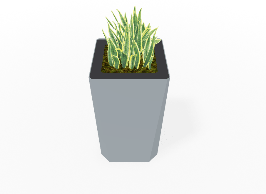 Magnuson KST - 1818L - H - PL High Kastan Square Painted Steel Planter with Aluminum Top and Sealed Internal Liner (MAG - KST - 1818L - H - PL - XXX) - SchoolOutlet