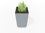 Magnuson KST - 1818L - H - PL High Kastan Square Painted Steel Planter with Aluminum Top and Sealed Internal Liner (MAG - KST - 1818L - H - PL - XXX) - SchoolOutlet