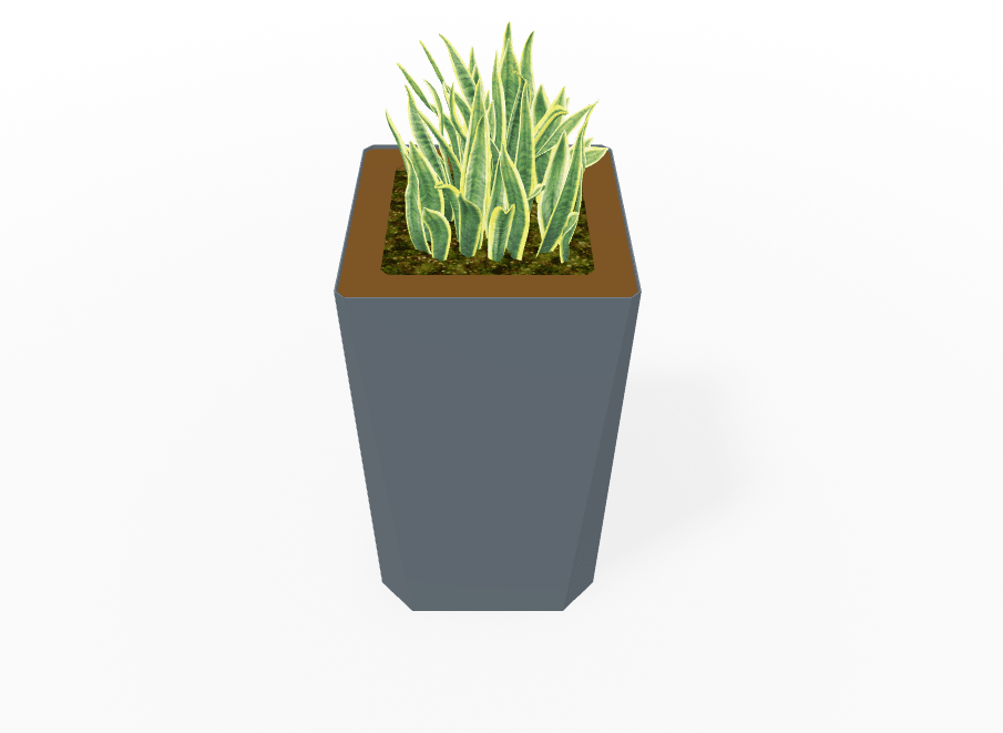 Magnuson KST - 1818L - H - PL High Kastan Square Painted Steel Planter with Aluminum Top and Sealed Internal Liner (MAG - KST - 1818L - H - PL - XXX) - SchoolOutlet