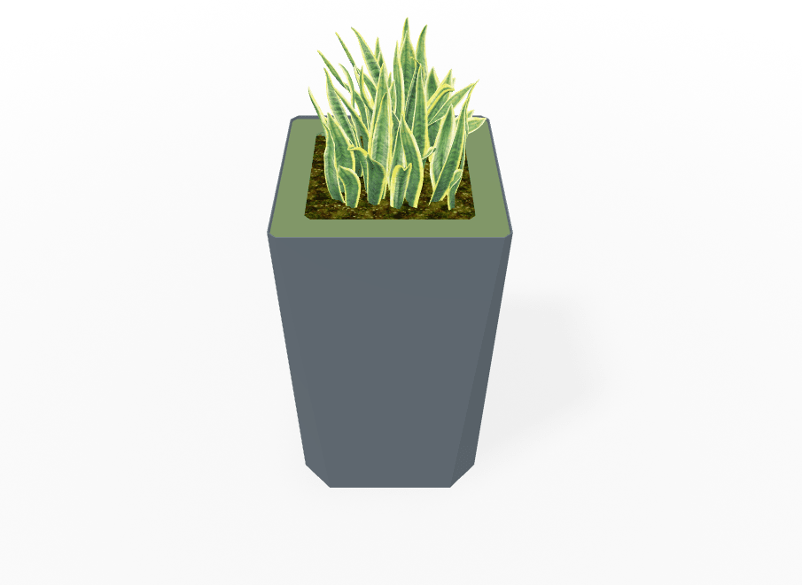 Magnuson KST - 1818L - H - PL High Kastan Square Painted Steel Planter with Aluminum Top and Sealed Internal Liner (MAG - KST - 1818L - H - PL - XXX) - SchoolOutlet