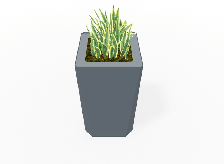 Magnuson KST - 1818L - H - PL High Kastan Square Painted Steel Planter with Aluminum Top and Sealed Internal Liner (MAG - KST - 1818L - H - PL - XXX) - SchoolOutlet