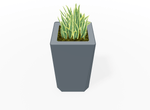 Magnuson KST - 1818L - H - PL High Kastan Square Painted Steel Planter with Aluminum Top and Sealed Internal Liner (MAG - KST - 1818L - H - PL - XXX) - SchoolOutlet