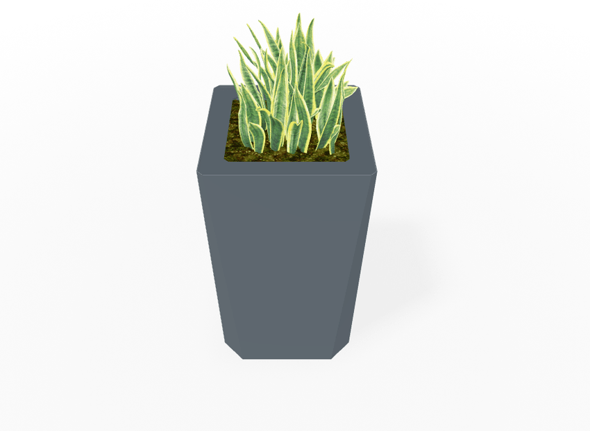 Magnuson KST - 1818L - H - PL High Kastan Square Painted Steel Planter with Aluminum Top and Sealed Internal Liner (MAG - KST - 1818L - H - PL - XXX) - SchoolOutlet