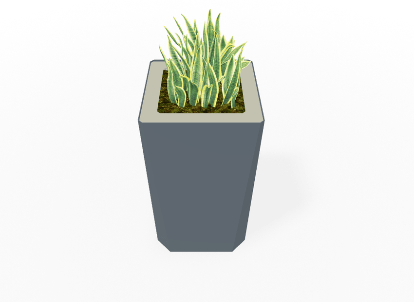 Magnuson KST - 1818L - H - PL High Kastan Square Painted Steel Planter with Aluminum Top and Sealed Internal Liner (MAG - KST - 1818L - H - PL - XXX) - SchoolOutlet