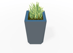Magnuson KST - 1818L - H - PL High Kastan Square Painted Steel Planter with Aluminum Top and Sealed Internal Liner (MAG - KST - 1818L - H - PL - XXX) - SchoolOutlet