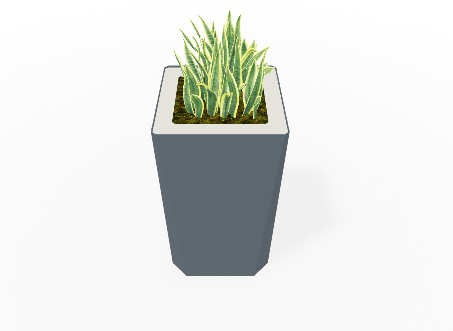 Magnuson KST - 1818L - H - PL High Kastan Square Painted Steel Planter with Aluminum Top and Sealed Internal Liner (MAG - KST - 1818L - H - PL - XXX) - SchoolOutlet