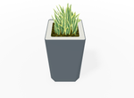 Magnuson KST - 1818L - H - PL High Kastan Square Painted Steel Planter with Aluminum Top and Sealed Internal Liner (MAG - KST - 1818L - H - PL - XXX) - SchoolOutlet