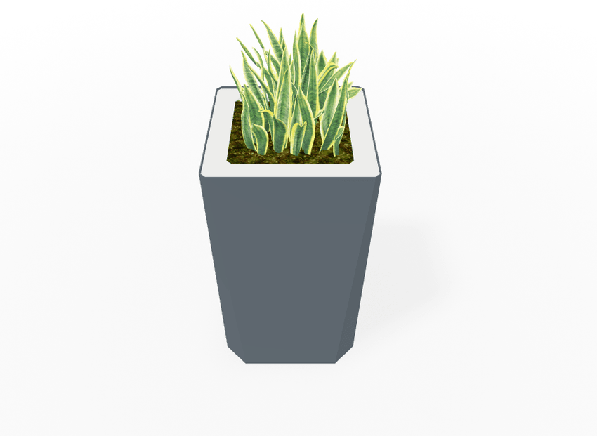Magnuson KST - 1818L - H - PL High Kastan Square Painted Steel Planter with Aluminum Top and Sealed Internal Liner (MAG - KST - 1818L - H - PL - XXX) - SchoolOutlet