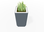 Magnuson KST - 1818L - H - PL High Kastan Square Painted Steel Planter with Aluminum Top and Sealed Internal Liner (MAG - KST - 1818L - H - PL - XXX) - SchoolOutlet