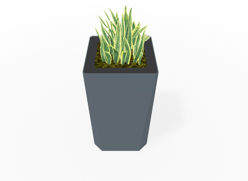Magnuson KST - 1818L - H - PL High Kastan Square Painted Steel Planter with Aluminum Top and Sealed Internal Liner (MAG - KST - 1818L - H - PL - XXX) - SchoolOutlet