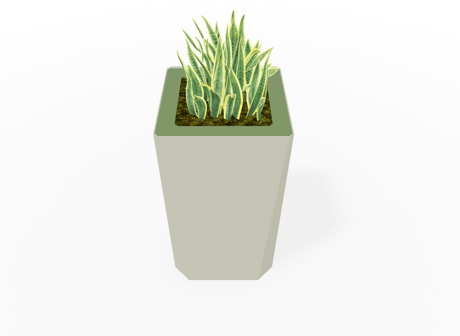 Magnuson KST - 1818L - H - PL High Kastan Square Painted Steel Planter with Aluminum Top and Sealed Internal Liner (MAG - KST - 1818L - H - PL - XXX) - SchoolOutlet