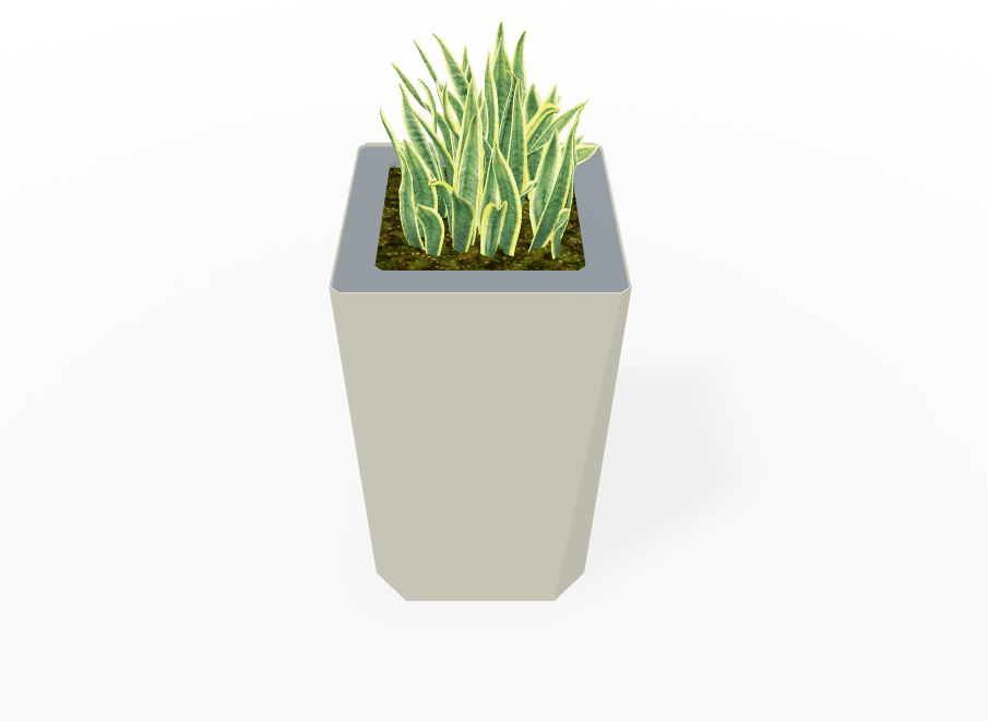 Magnuson KST - 1818L - H - PL High Kastan Square Painted Steel Planter with Aluminum Top and Sealed Internal Liner (MAG - KST - 1818L - H - PL - XXX) - SchoolOutlet