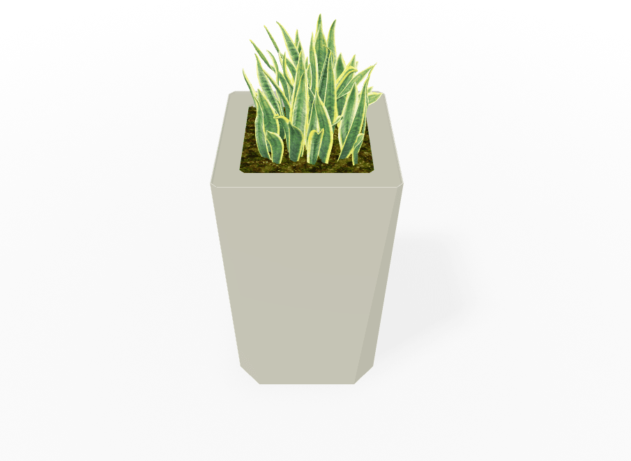 Magnuson KST - 1818L - H - PL High Kastan Square Painted Steel Planter with Aluminum Top and Sealed Internal Liner (MAG - KST - 1818L - H - PL - XXX) - SchoolOutlet