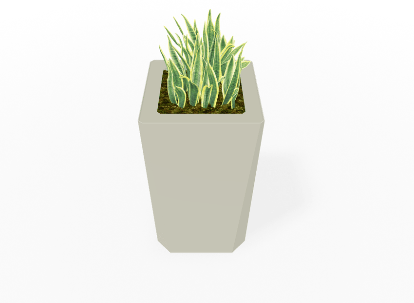Magnuson KST - 1818L - H - PL High Kastan Square Painted Steel Planter with Aluminum Top and Sealed Internal Liner (MAG - KST - 1818L - H - PL - XXX) - SchoolOutlet