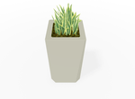 Magnuson KST - 1818L - H - PL High Kastan Square Painted Steel Planter with Aluminum Top and Sealed Internal Liner (MAG - KST - 1818L - H - PL - XXX) - SchoolOutlet
