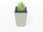 Magnuson KST - 1818L - H - PL High Kastan Square Painted Steel Planter with Aluminum Top and Sealed Internal Liner (MAG - KST - 1818L - H - PL - XXX) - SchoolOutlet