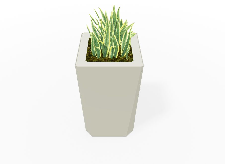 Magnuson KST - 1818L - H - PL High Kastan Square Painted Steel Planter with Aluminum Top and Sealed Internal Liner (MAG - KST - 1818L - H - PL - XXX) - SchoolOutlet