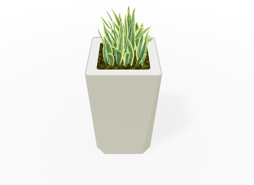 Magnuson KST - 1818L - H - PL High Kastan Square Painted Steel Planter with Aluminum Top and Sealed Internal Liner (MAG - KST - 1818L - H - PL - XXX) - SchoolOutlet