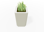 Magnuson KST - 1818L - H - PL High Kastan Square Painted Steel Planter with Aluminum Top and Sealed Internal Liner (MAG - KST - 1818L - H - PL - XXX) - SchoolOutlet