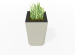 Magnuson KST - 1818L - H - PL High Kastan Square Painted Steel Planter with Aluminum Top and Sealed Internal Liner (MAG - KST - 1818L - H - PL - XXX) - SchoolOutlet