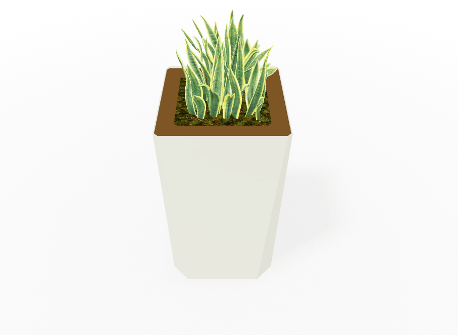 Magnuson KST - 1818L - H - PL High Kastan Square Painted Steel Planter with Aluminum Top and Sealed Internal Liner (MAG - KST - 1818L - H - PL - XXX) - SchoolOutlet