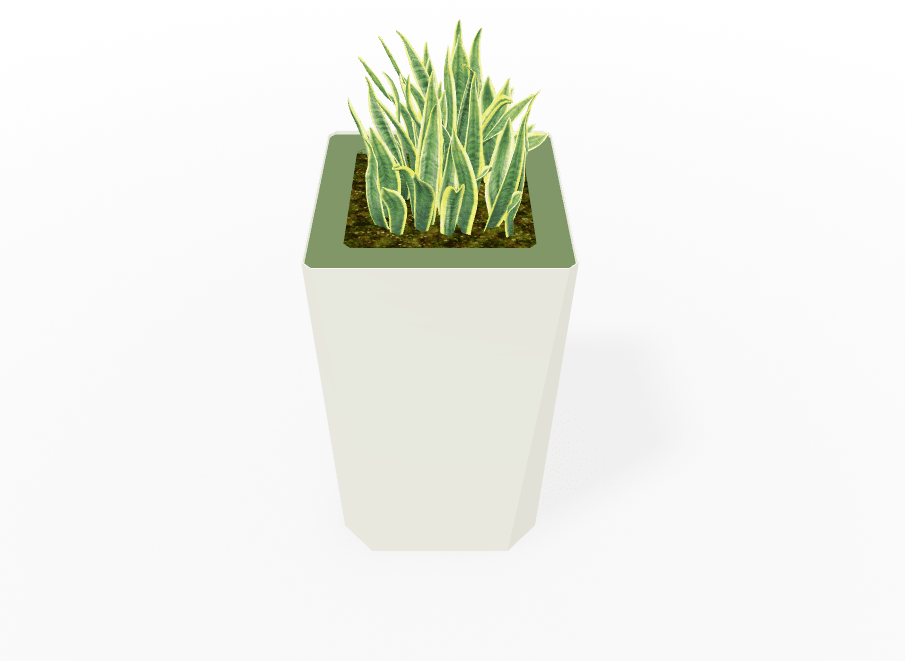 Magnuson KST - 1818L - H - PL High Kastan Square Painted Steel Planter with Aluminum Top and Sealed Internal Liner (MAG - KST - 1818L - H - PL - XXX) - SchoolOutlet