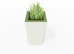 Magnuson KST - 1818L - H - PL High Kastan Square Painted Steel Planter with Aluminum Top and Sealed Internal Liner (MAG - KST - 1818L - H - PL - XXX) - SchoolOutlet