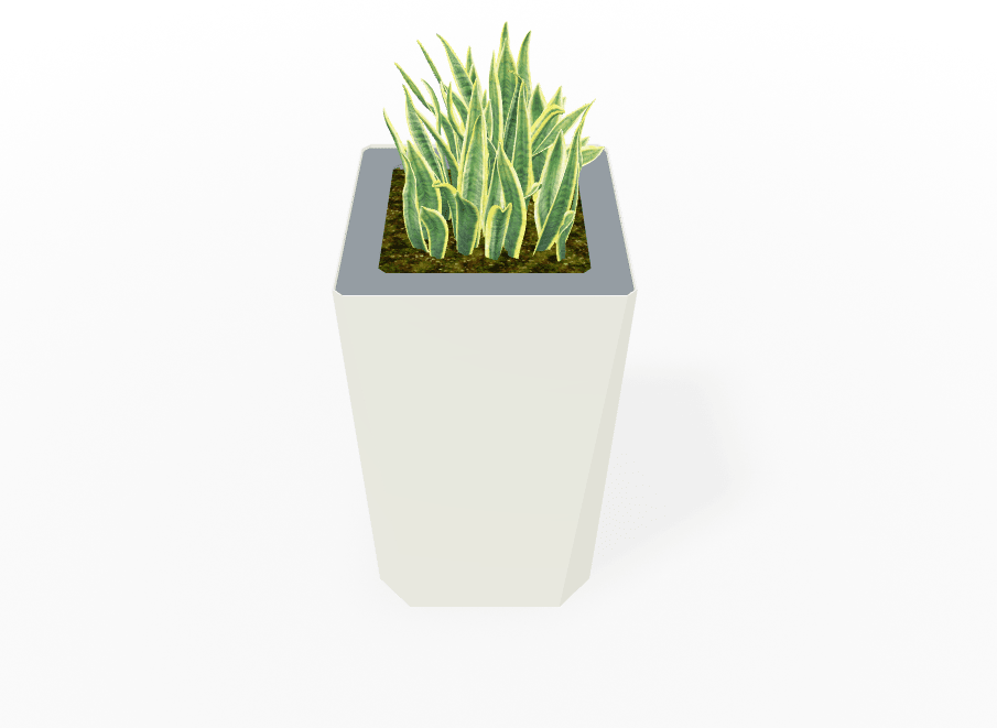 Magnuson KST - 1818L - H - PL High Kastan Square Painted Steel Planter with Aluminum Top and Sealed Internal Liner (MAG - KST - 1818L - H - PL - XXX) - SchoolOutlet