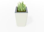 Magnuson KST - 1818L - H - PL High Kastan Square Painted Steel Planter with Aluminum Top and Sealed Internal Liner (MAG - KST - 1818L - H - PL - XXX) - SchoolOutlet