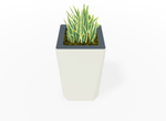 Magnuson KST - 1818L - H - PL High Kastan Square Painted Steel Planter with Aluminum Top and Sealed Internal Liner (MAG - KST - 1818L - H - PL - XXX) - SchoolOutlet