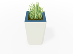 Magnuson KST - 1818L - H - PL High Kastan Square Painted Steel Planter with Aluminum Top and Sealed Internal Liner (MAG - KST - 1818L - H - PL - XXX) - SchoolOutlet
